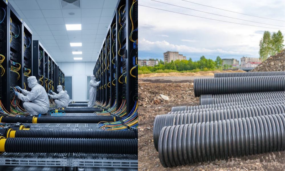 Ống HDPE 2 vách - 4 ứng dụng thực tế trung tâm dữ liệu data center ống hdpe 2 vách