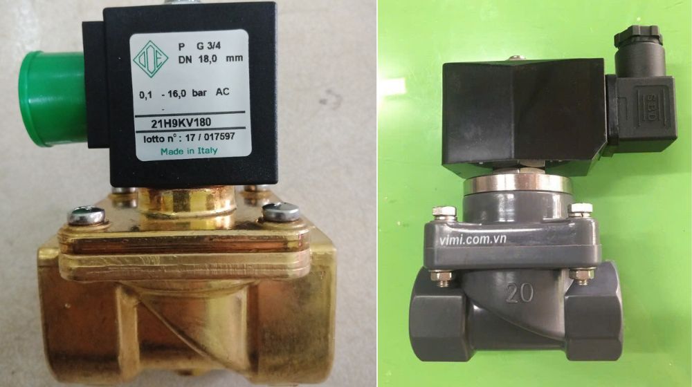 van điện từ 24v phi 27 lắp ống phi bao nhiêu