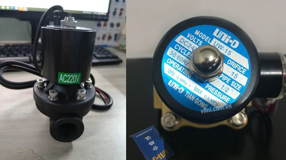 Van điện từ phi 21 - DN15 - 1/2 inch van điện từ phi 21 sử dụng điện áp nào