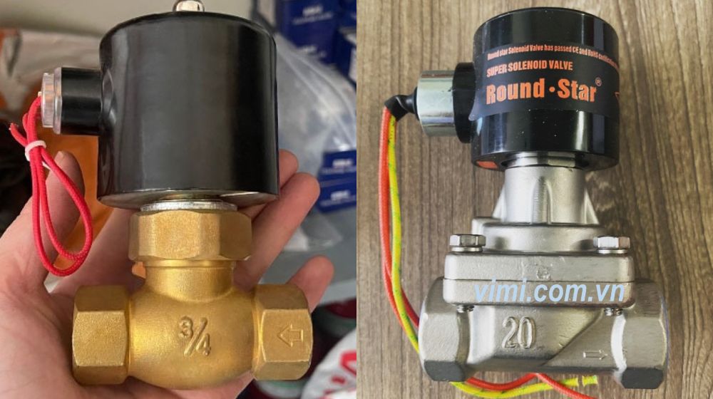 Van điện từ phi 27 - DN20 - 3/4 inch van điện từ phi 27 dùng cho ống phi bao nhiêu