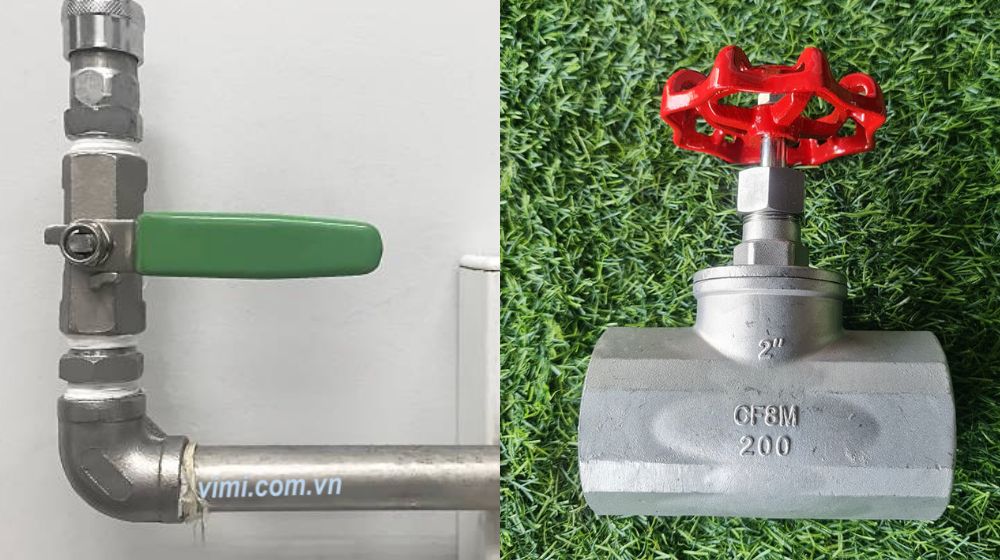 van hơi nóng thân inox