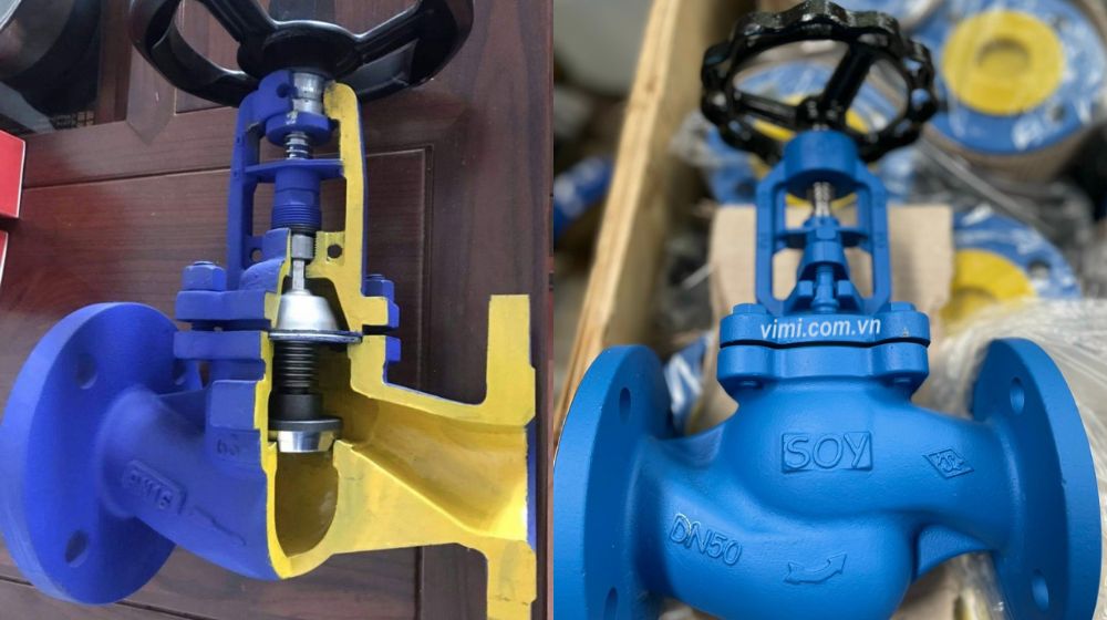 cấu tạo van cầu dn50