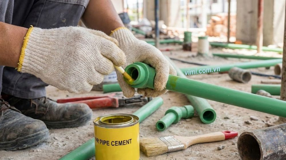 Keo dán ống nhựa chịu nhiệt PPR là gì có nên dùng keo dán ống ppr thay cho hàn nhiệt không