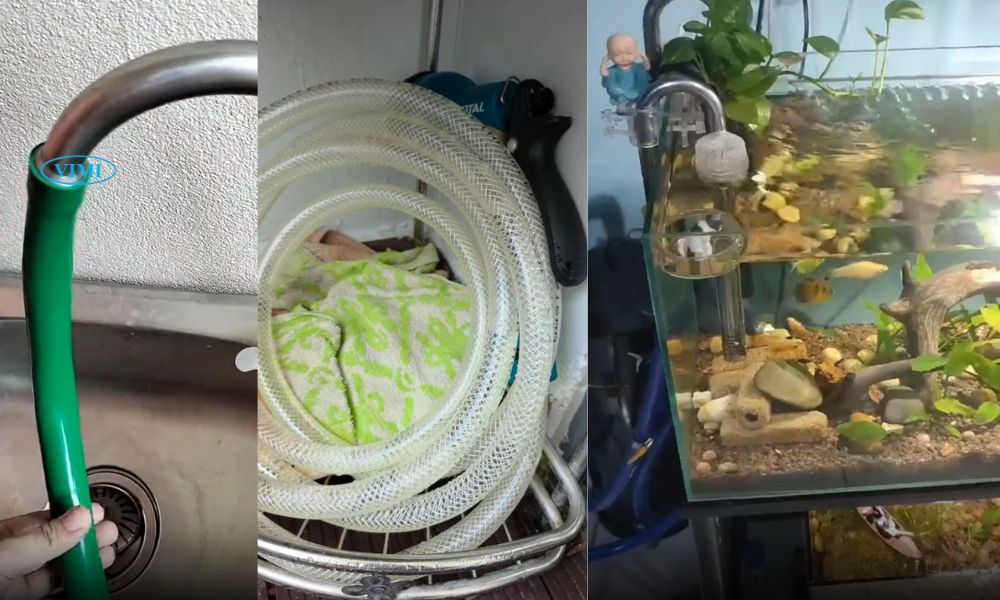 Ống nhựa dẻo phi 21 - 4 thành phần sản xuất hệ thống lọc nước bể cá thiết bị dân dụng ống nhựa dẻo phi 21