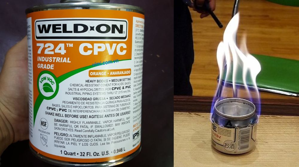 keo dán nhựa cpvc có cháy không