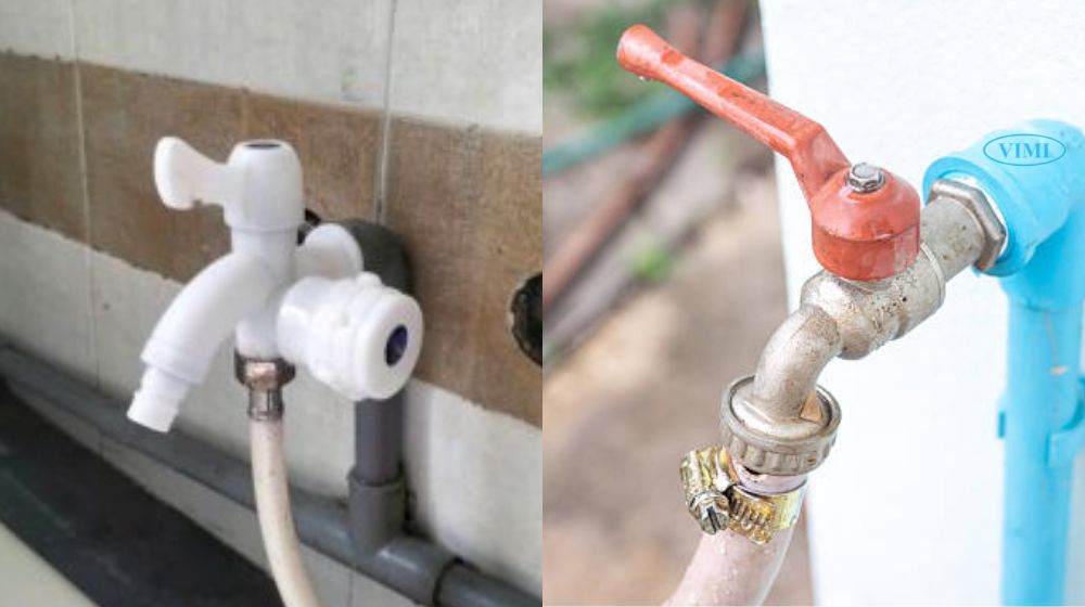 kết nối vòi khóa nước