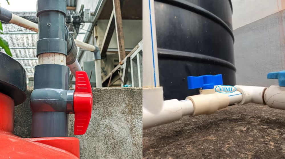 khóa nước nhựa trong dân dụng