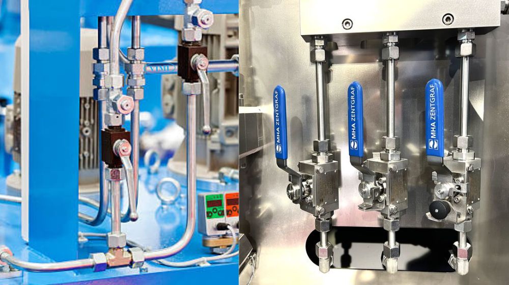 lắp đặt thực tế van gạt tay thủy lực