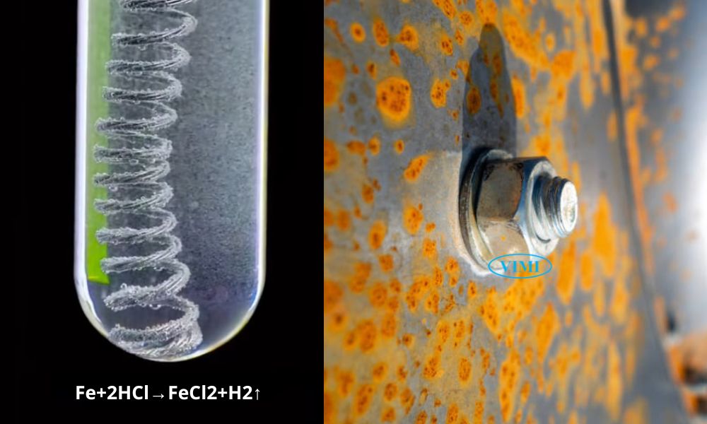 môi trường hóa chất khắc nghiệt dẫn dến ăn mòn hóa học