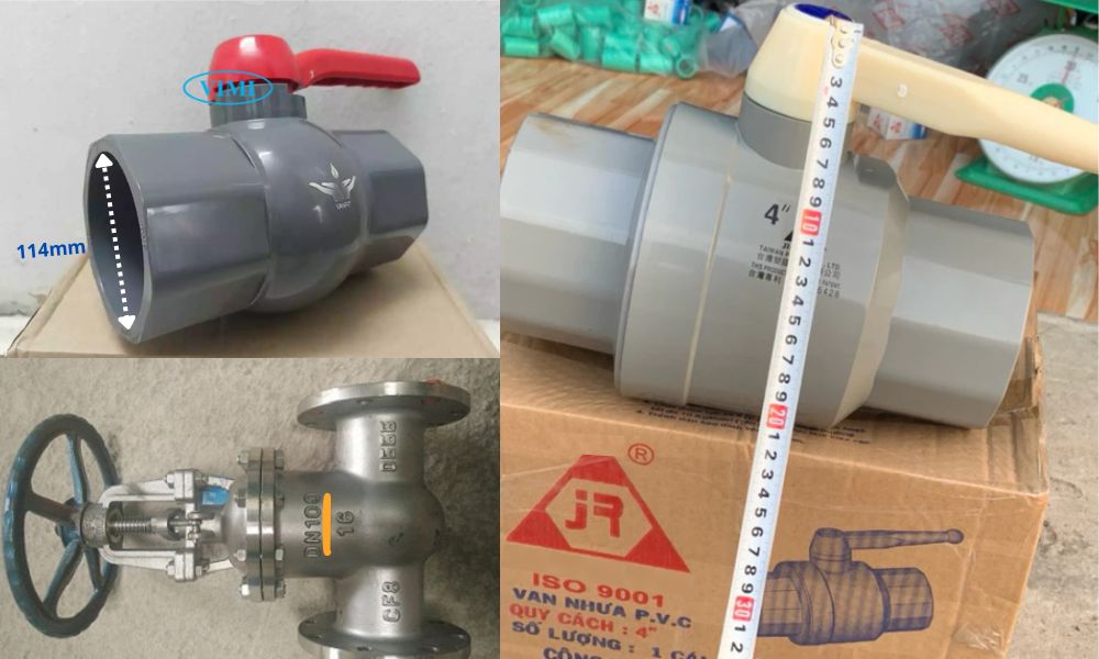 Van khóa nước 114 - 3 kiểu kết nối quy đổi van khóa nước 114 sang hệ inch và dn
