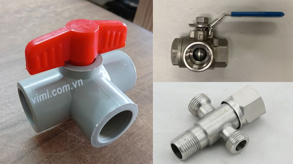 Van chia 3 đường nước có khóa thiết kế khóa của van chia 3 đường nước