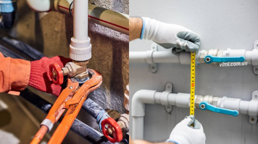 tính toán không gian lắp đặt khóa van nước