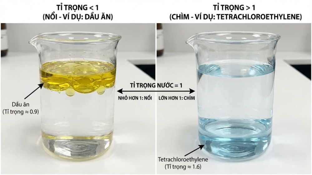 Dung môi là gì - 8 điều bổ ích tỷ trọng của dung môi là gì