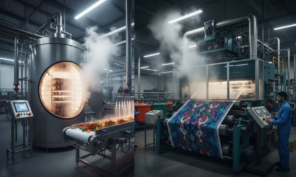 ứng dụng hơi nóng trong công nghiệp sản xuất