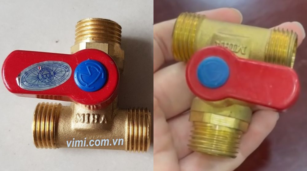 Van chia 3 đường nước có khóa van chia 3 đường nước minh hòa