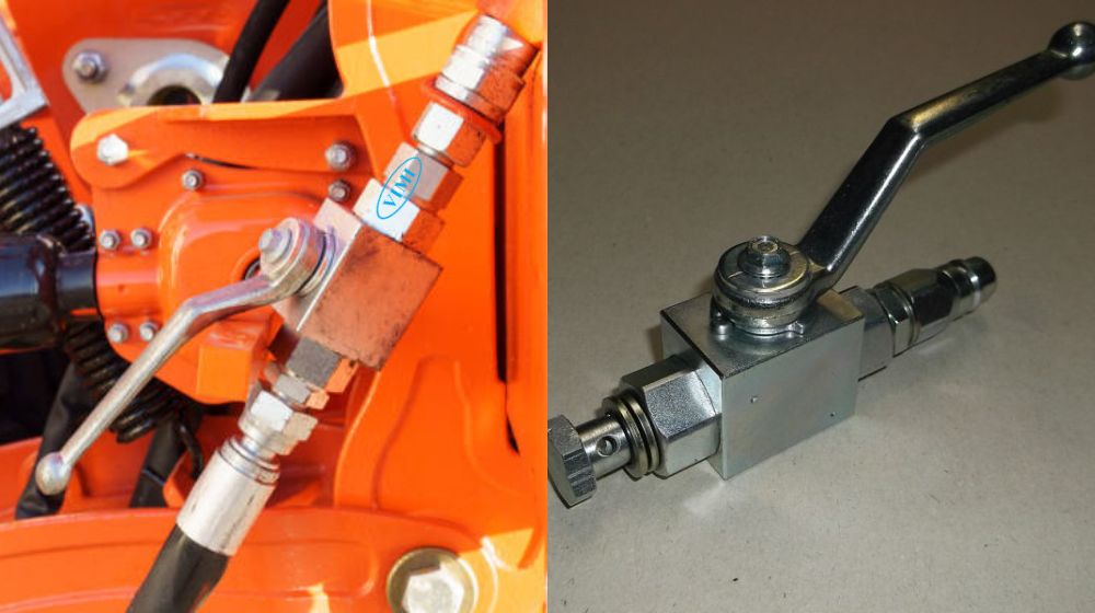 van gạt tay thủy lực thân inox