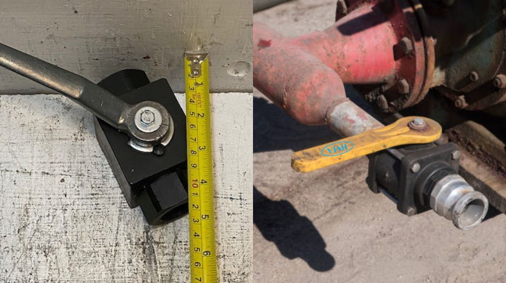 van gạt tay thủy lực thân thép