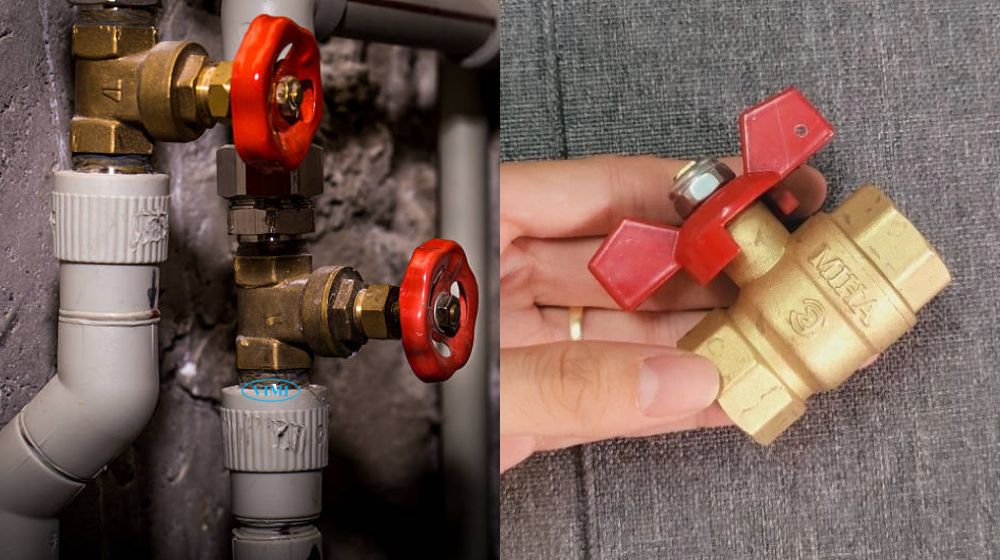 Van khóa nước nóng lạnh van khóa nước nóng thân đồng