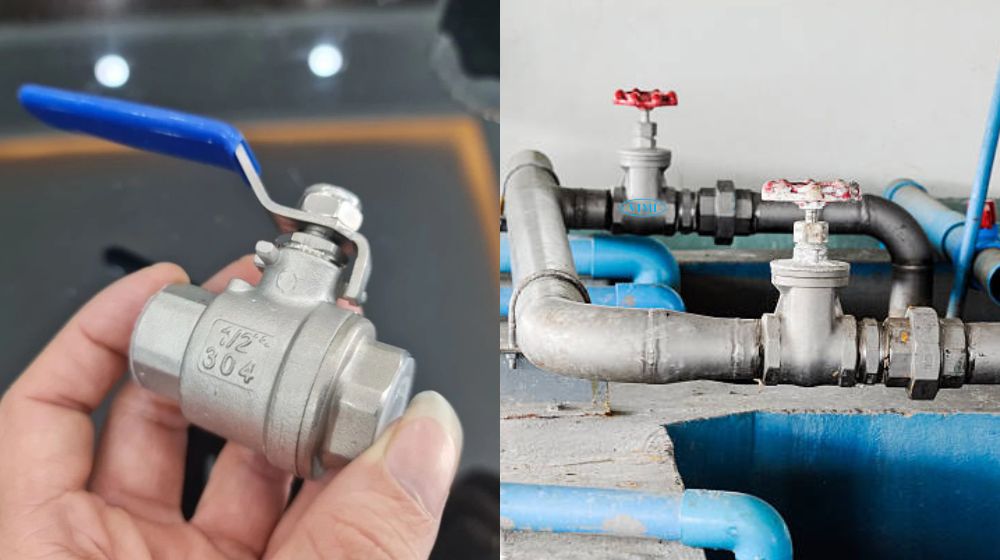 Van khóa nước nóng lạnh van khóa nước nóng thân inox