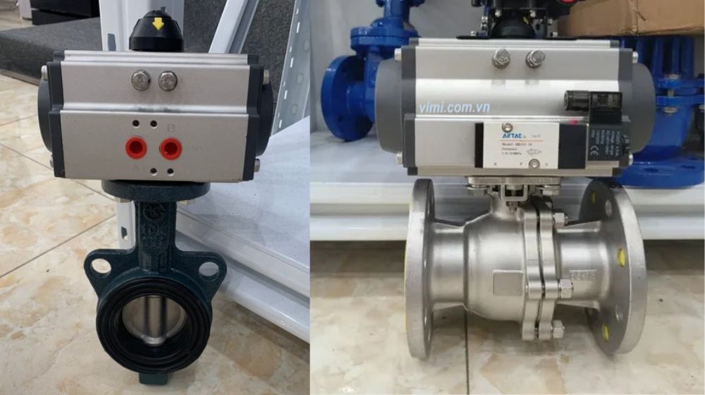 van khóa nước tự động khí nén