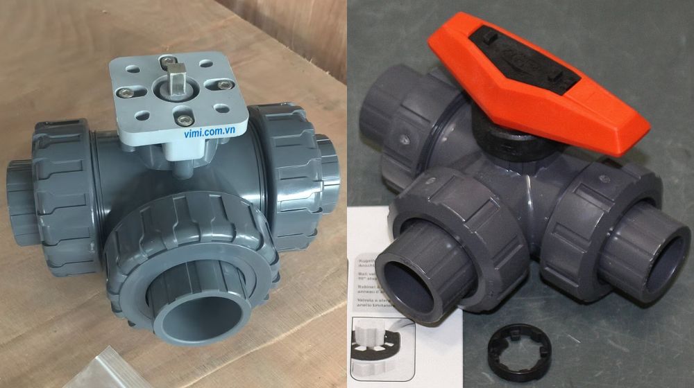 van nước 3 ngã nhựa