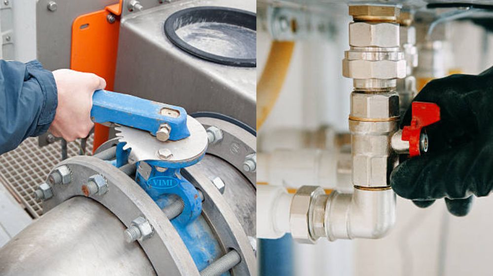 vị trí cần khóa van nước