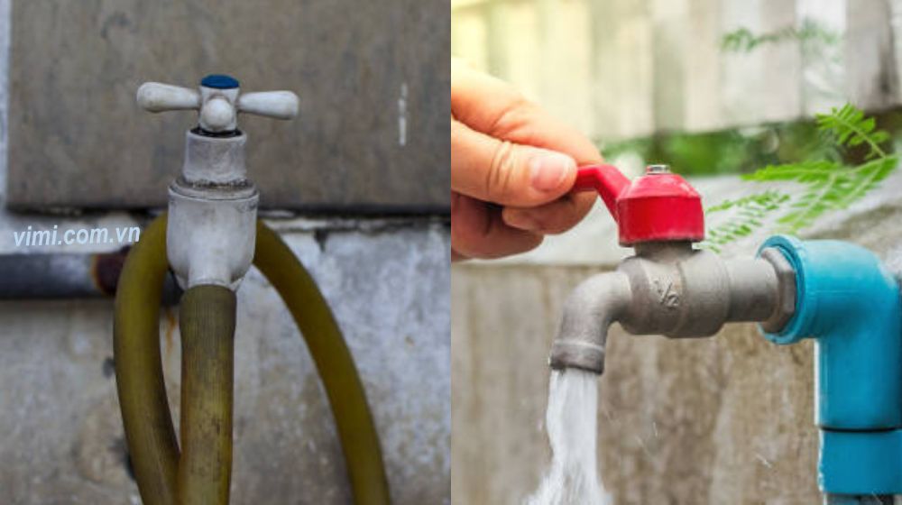 vòi khóa nước làm bằng vật liệu gì