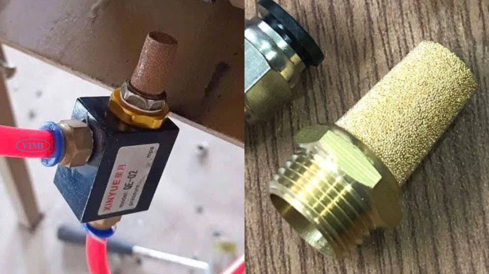 bộ phận tiêu thanh của van xả khí nén 1 chiều