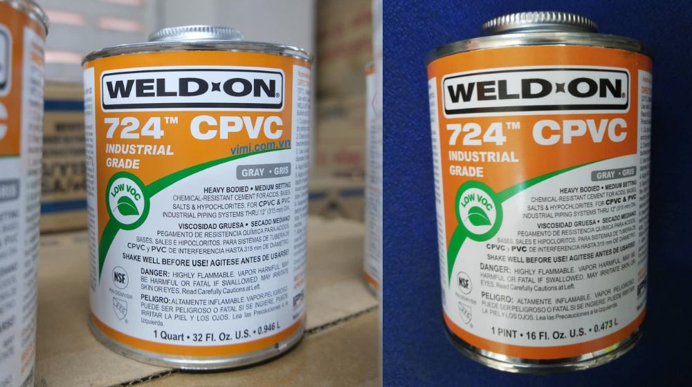 đóng gói keo dán cpvc 724