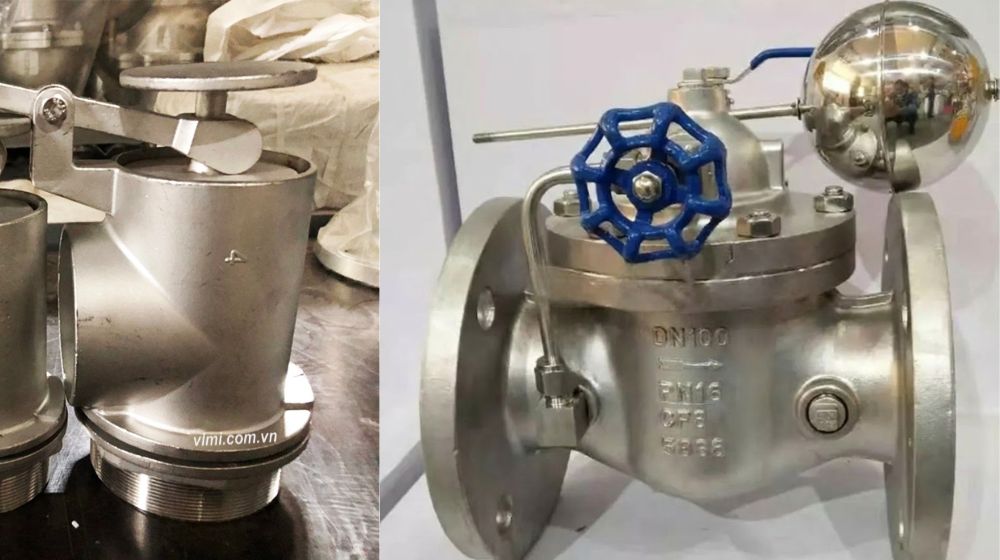 kết nối của van phao dn100