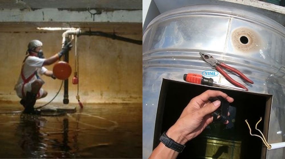 Phao điện không tự ngắt phao điện không tự ngắt do lắp sai vị trí