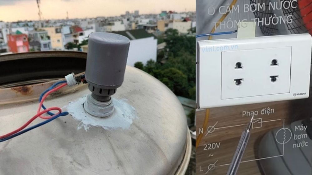 Phao điện không tự ngắt phao điện không tự ngắt ro nguồn điện