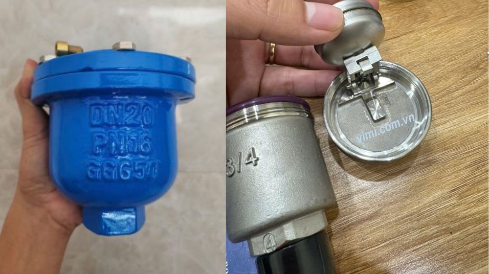 thân van xả khí dn20 làm bằng vật liệu gì