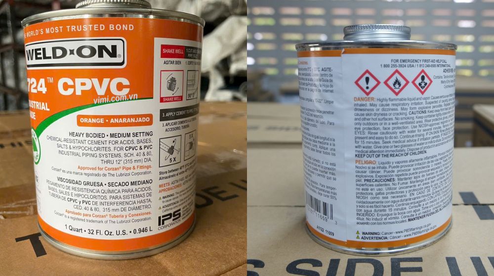 thông số keo dán cpvc 724