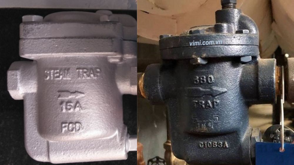 cóc xả hơi nước dạng gầu đảo