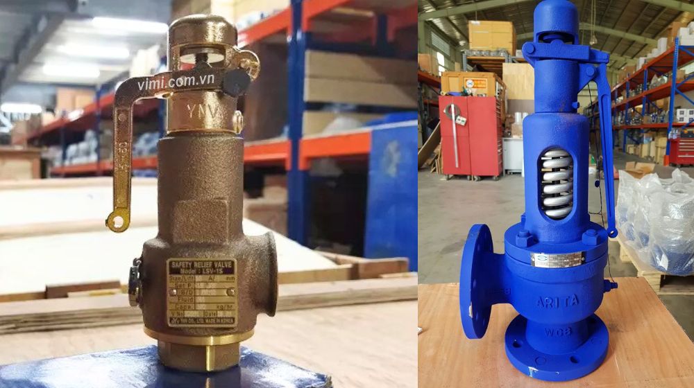 nhãn hiệu van an toàn có tay gạt