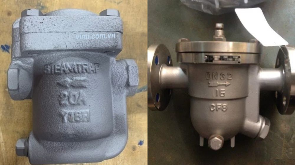 nhầm lẫn giữa bucket steam trap và float steam trap