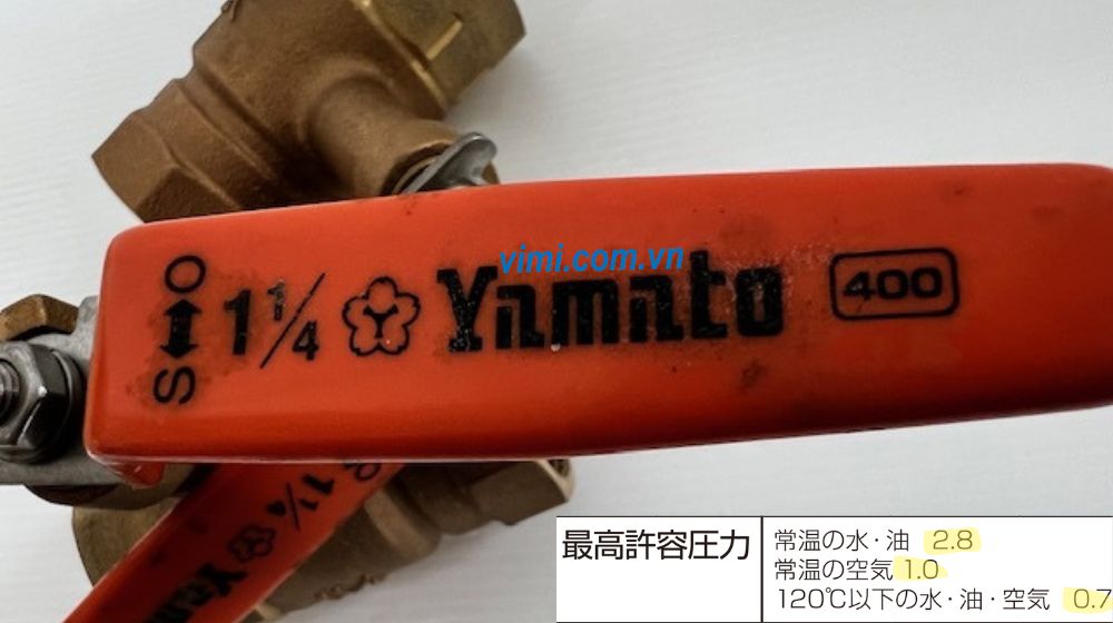 áp suất và nhiệt độ làm việc của yamato vlys