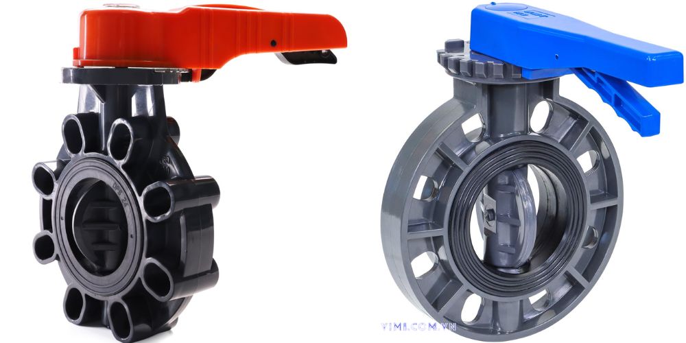 Van bướm nhựa PVC tay gạt van bướm nhựa PVC tay gạt