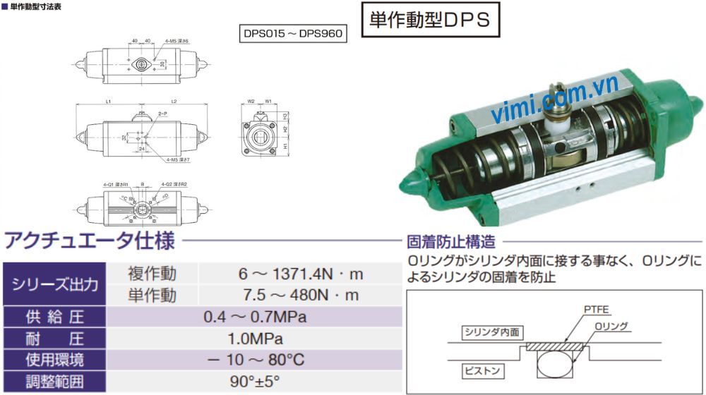 van khí nén yamato bộ truyền động dps