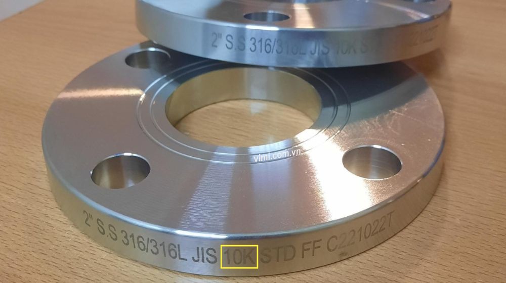 áp lực mặt bích inox jis