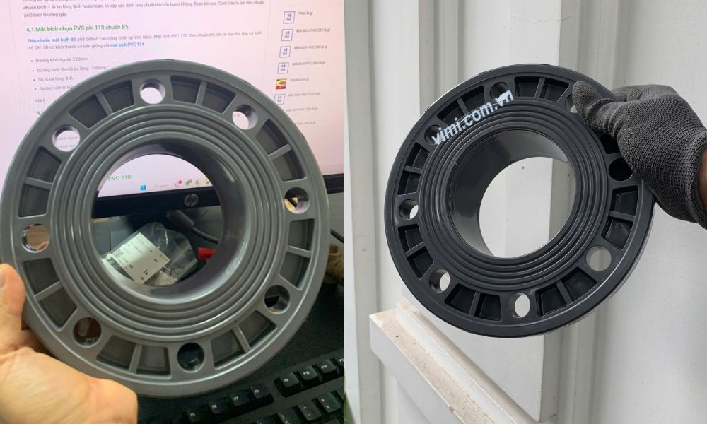 áp suất giới hạn phổ biến của mặt bích pvc 110