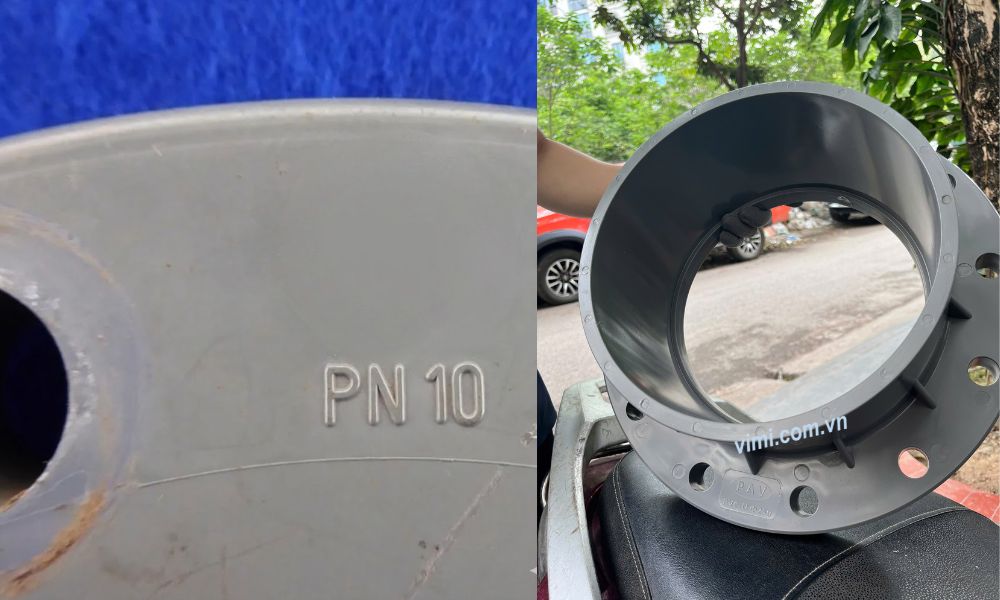 áp suất làm việc mặt bích pvc 250