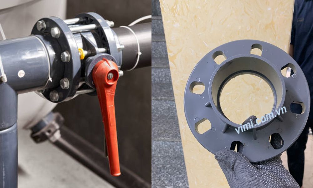 chủng loại van thường dùng mặt bích pvc 90