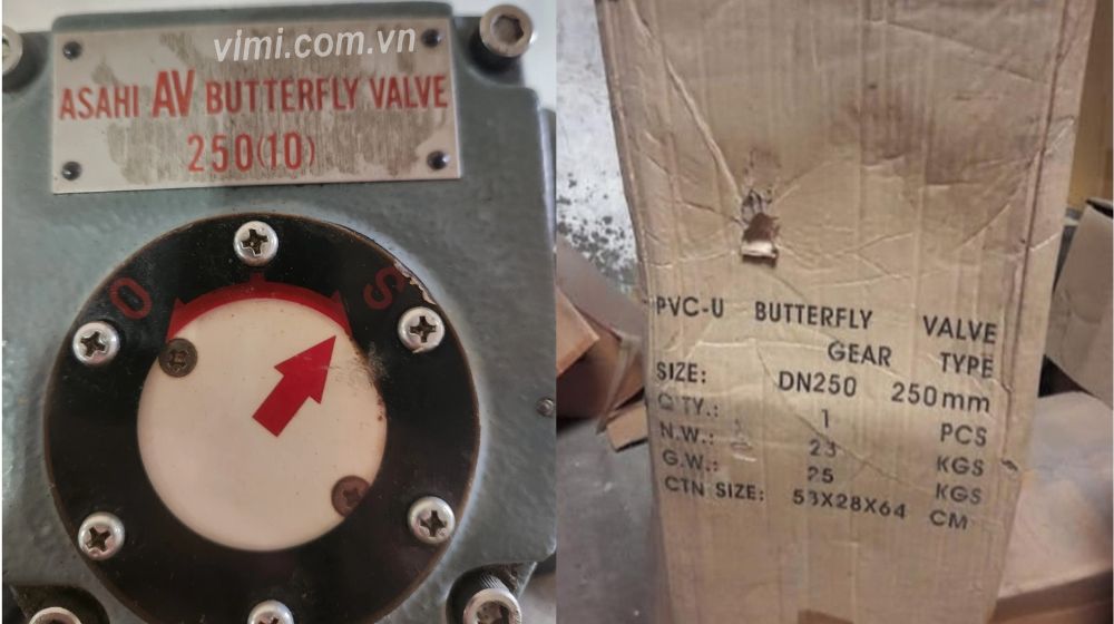 giá van bướm nhựa pvc dn250