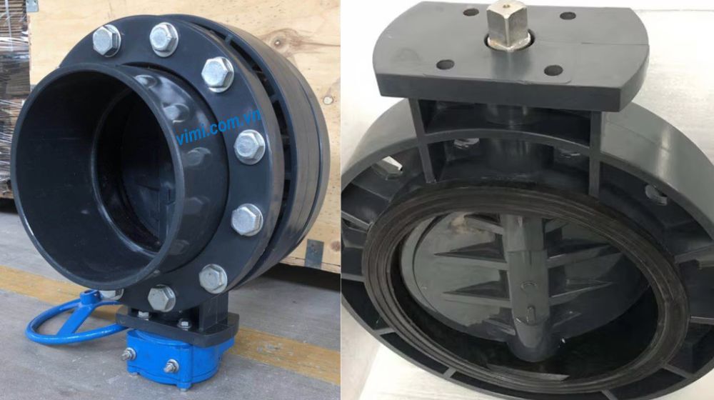 giá van bướm nhựa pvc dn280