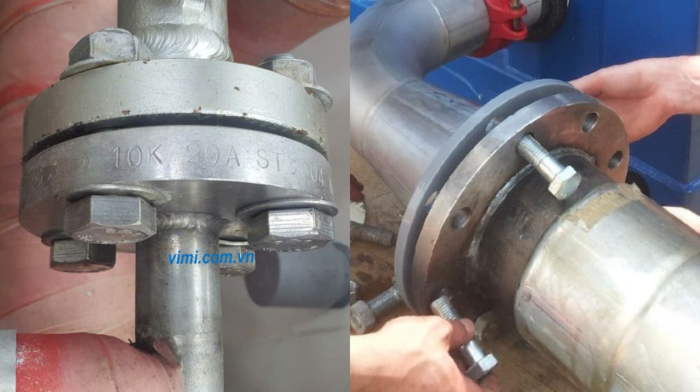 hệ thống dùng mặt bích jis