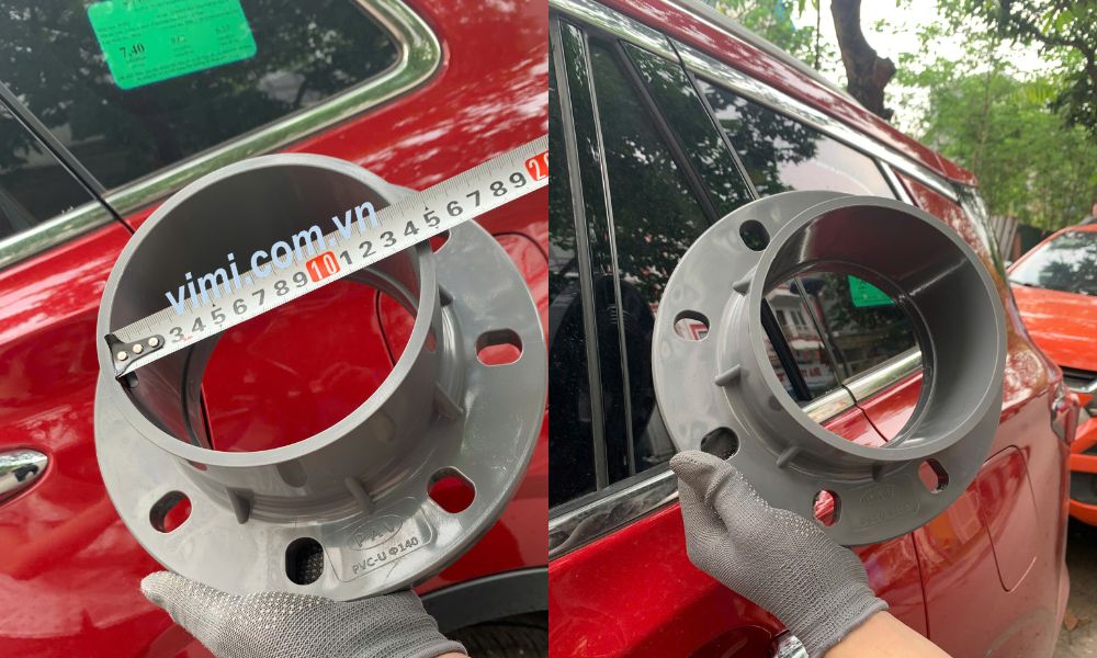 kết nối của mặt bích nhựa pvc phi 140