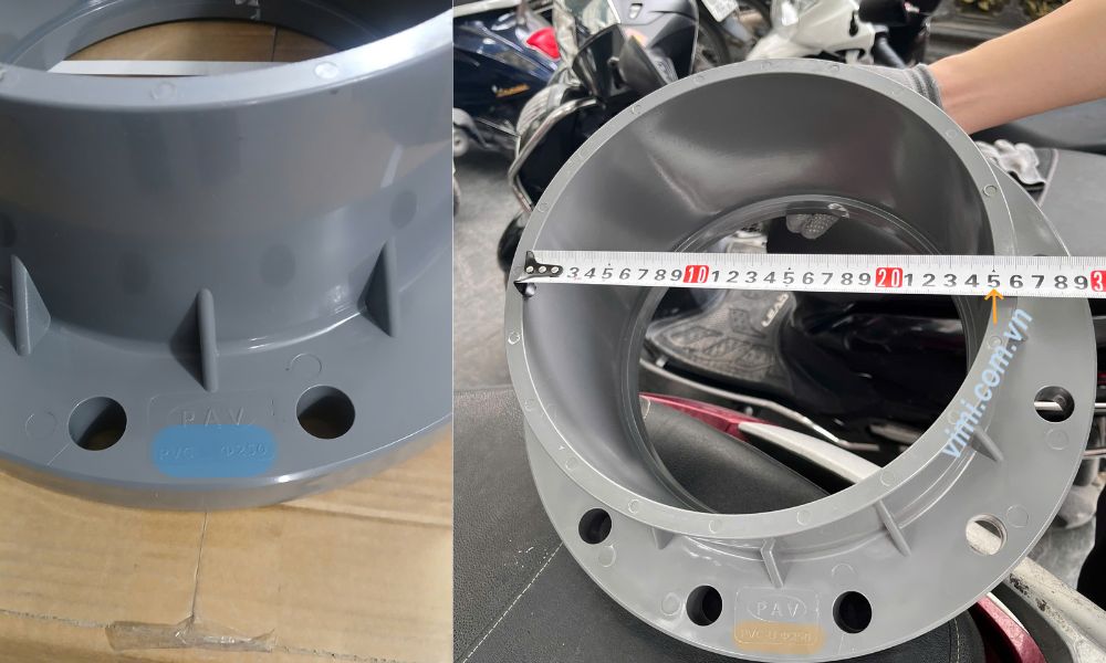 mặt bích nhựa pvc phi 250 là mặt bích như thế nào