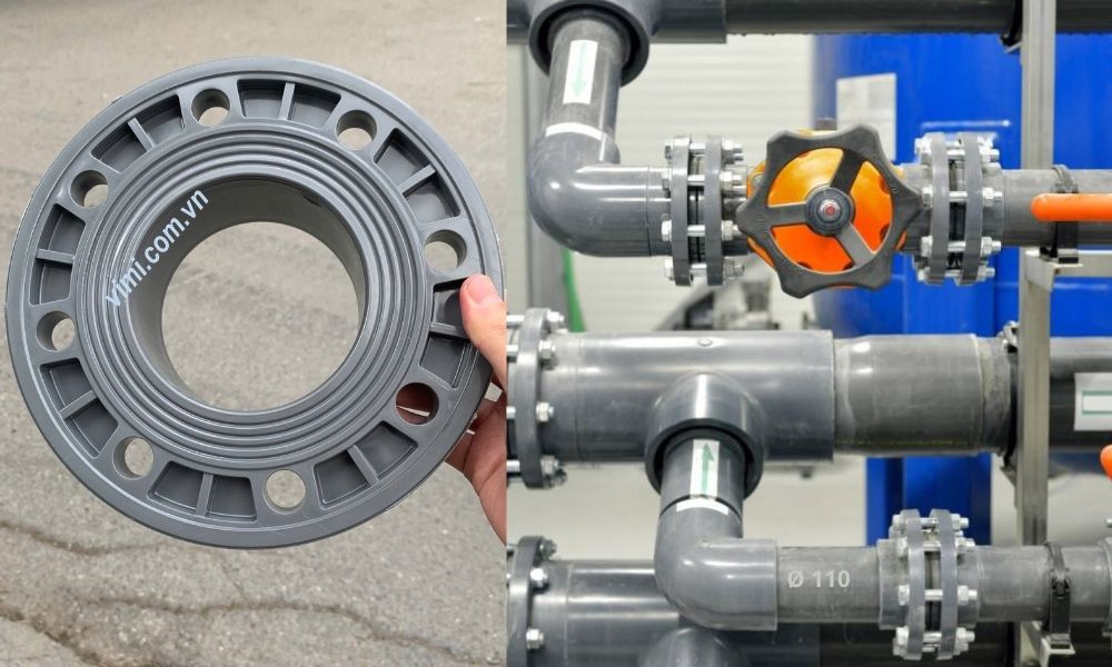 mặt bích pvc 110 nối ống tiêu chuẩn gì